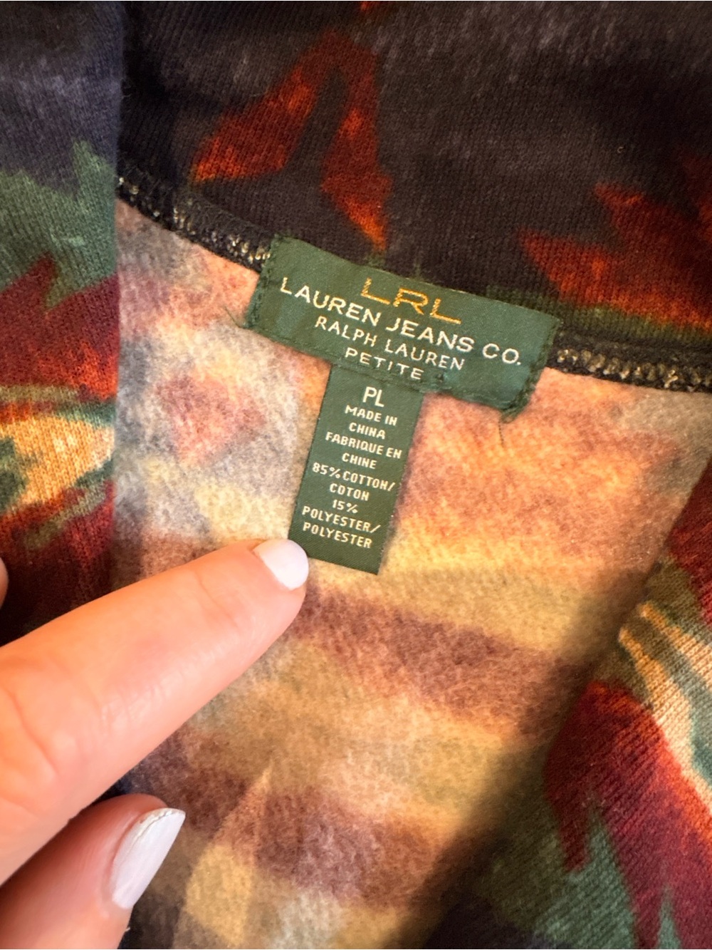 Ralph Lauren Lauren Jeans Co Multicolor Patterned Blazer Jacket Large P - Picture 3 of 8